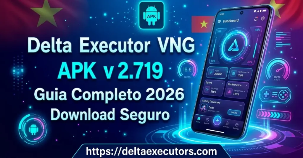 VNG 1 Vitrine informativa de produto para a versão Delta Executor VNG APK 2.719 em 2026.